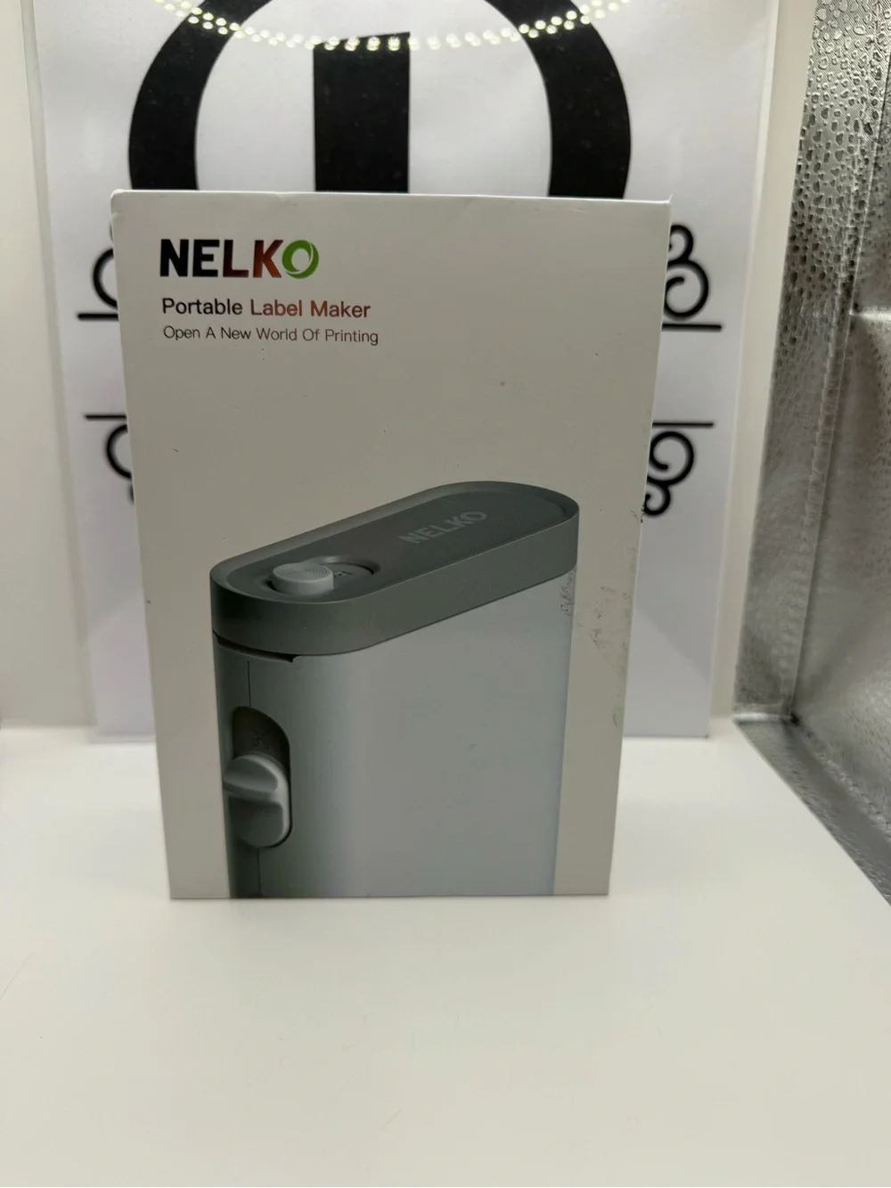 Portable Label Maker in White and Gray